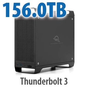 156.0TB (4x4.0TB NVMe SSD, 7x20.0TB HDD) ThunderBay Flex 8 Thunderbolt 3 Storage