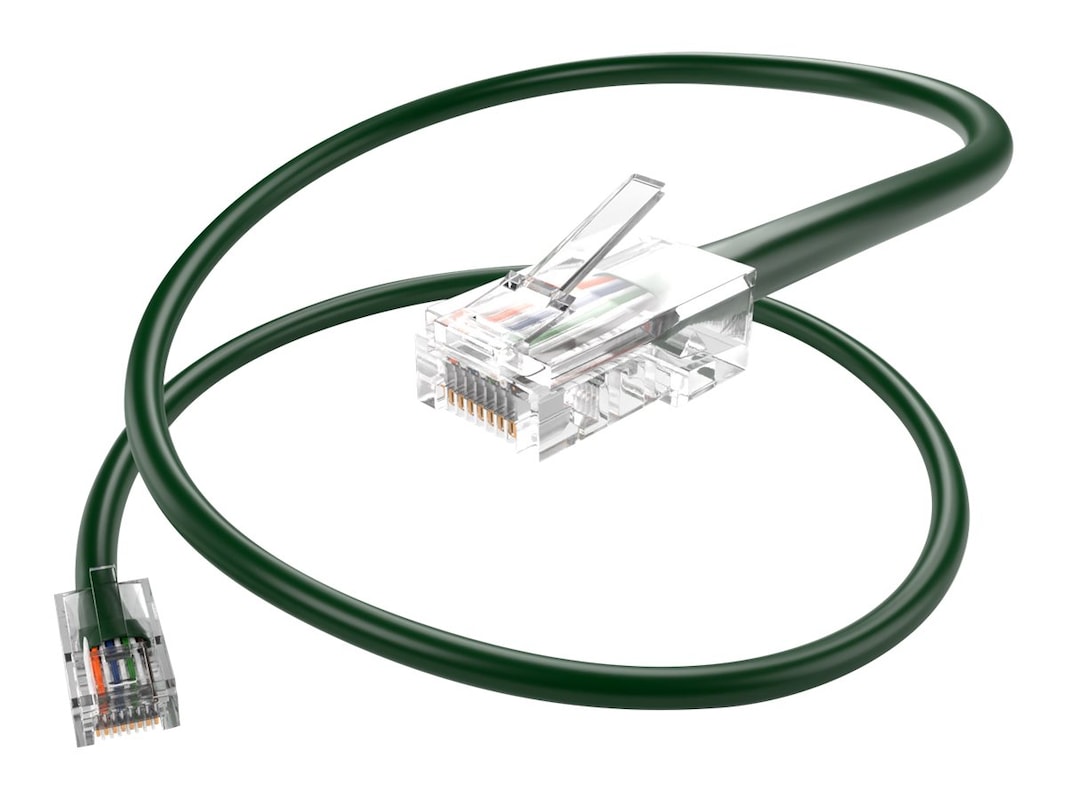 15Ft Green Cat5E Patch Cable No Boots