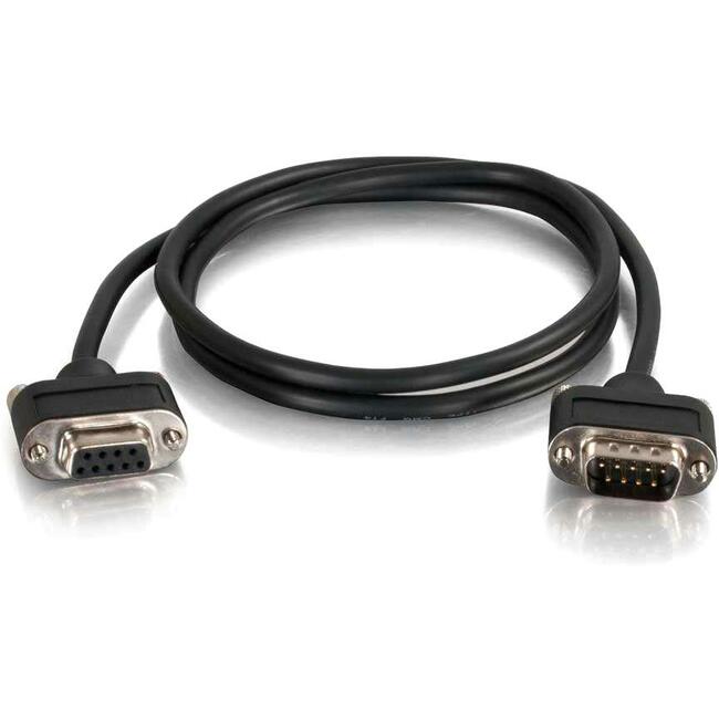 15Ft Serial Rs232 Db9 Cable With Low Profile Connectors M/F - In-Wall Cmg-Rated