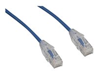 ENET CAT6 28AWG Slim Patch Cable with Clear Boots, Blue, 25ft