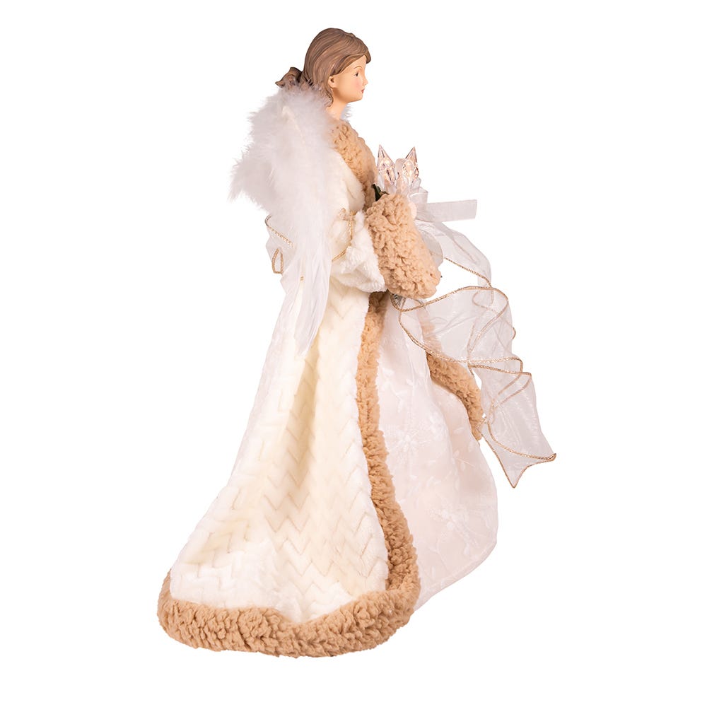 16 Inch UL 10-Light Rustic Natural Angel Treetop