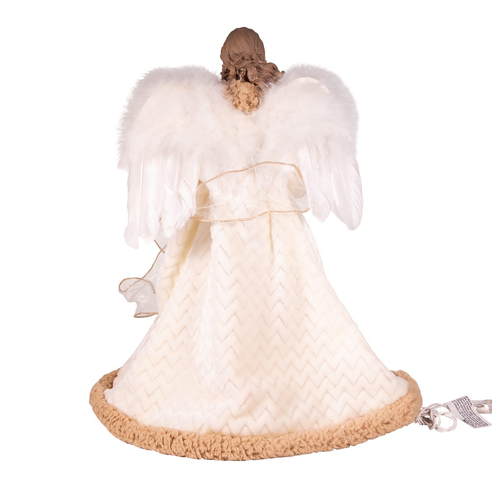 16 Inch UL 10-Light Rustic Natural Angel Treetop