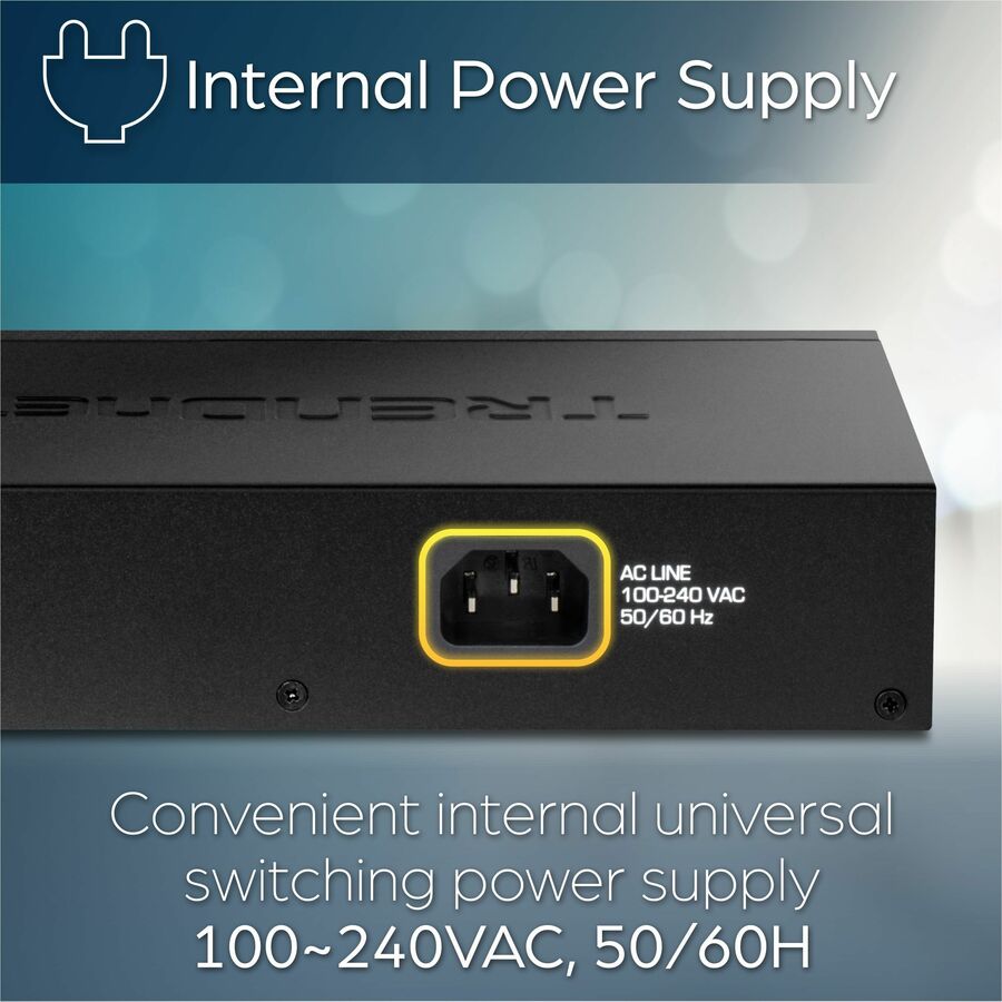 16 Port Gigabit Switch - Desktop Ethernet Switches for Small Business | TRENDnet TEG-S17D