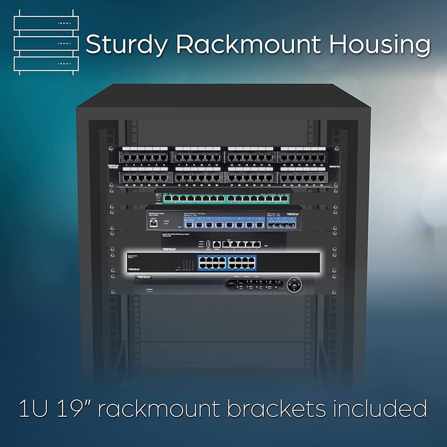 16-Port Gigabit Switch - TRENDnet TEG-S17 Rackmount Solution | TecISoft