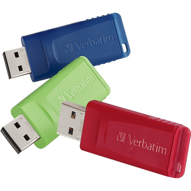 16Gb Store N Go Usb Flash Drive - 3Pk - Red, Green, Blue