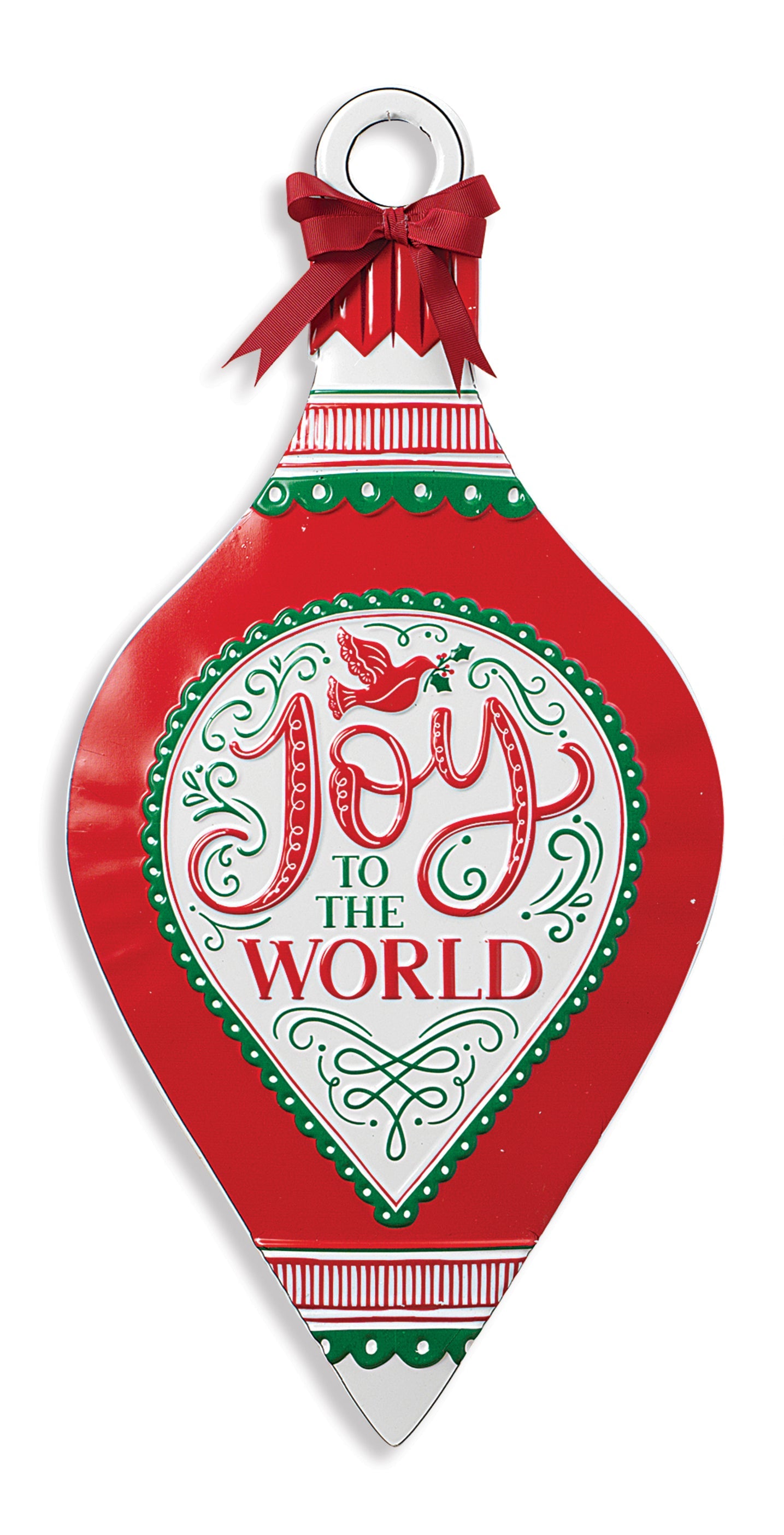 17 Inch Metal Embossed Wall Decor - Joy to the World