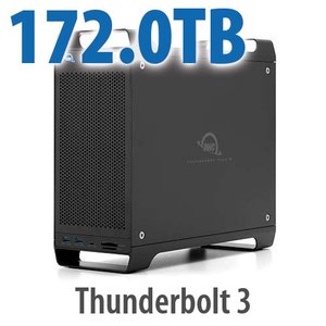 172.0TB (4x8.0TB NVMe SSD, 7x20.0TB HDD) ThunderBay Flex 8 Thunderbolt 3 Storage