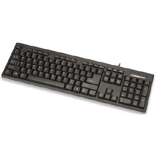 ENHANCED KEYBOARD USB, BLACK - 104 KEYS - STREAMLINED, DURABLE DESIGN IDEAL FOR