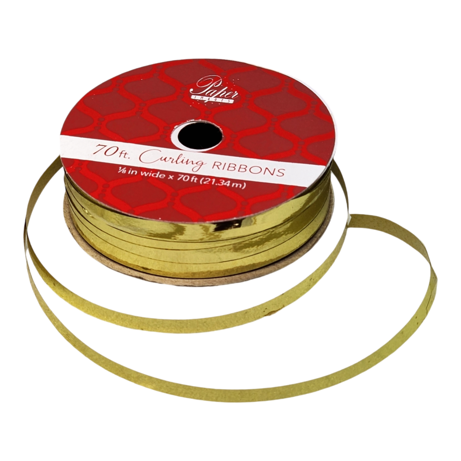1/8 Inch Curling Ribbon - 70 Feet Long - Gold