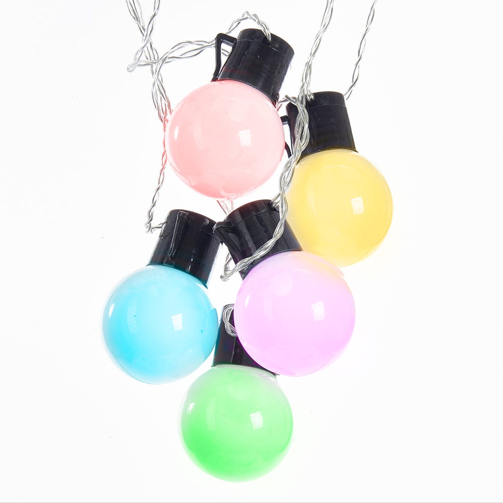 18-Light Old Time Party Pastel Multicolored LED Light Set