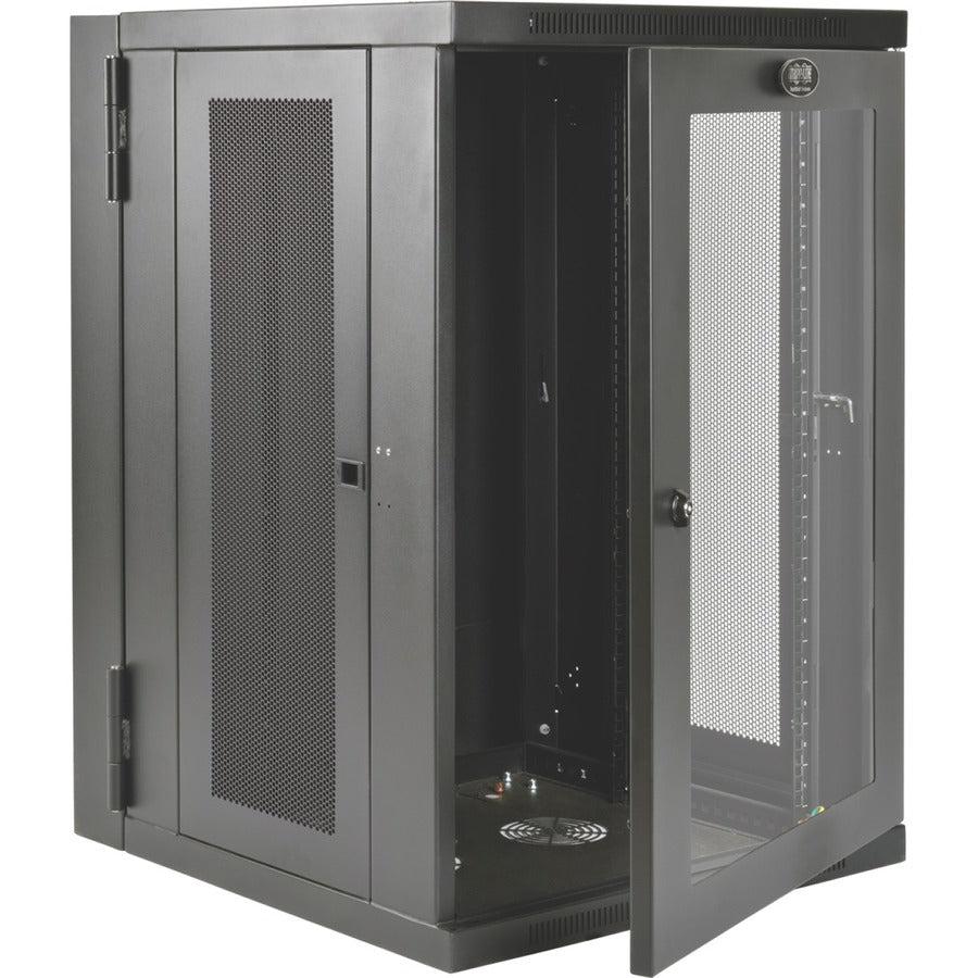 18U Wall Mount Rack Enclosure - UPS Depth Cabinet with Acrylic Window | TecISoft SRW18USDPG