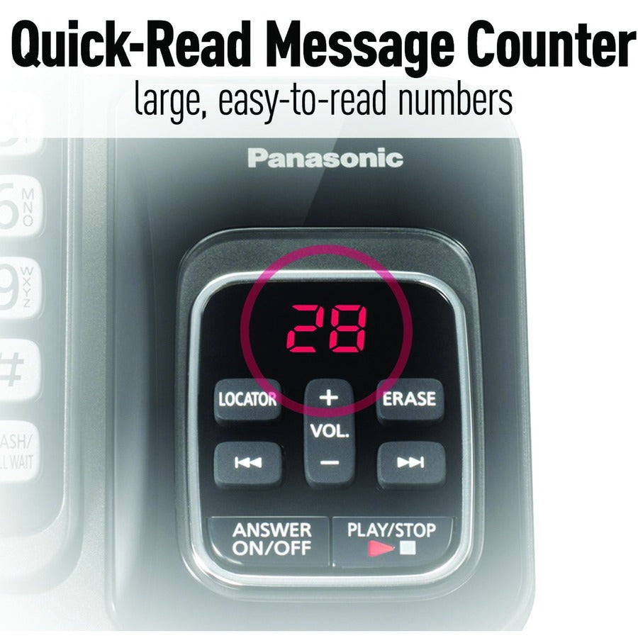 1HS Cordless Telephone- ITAD- Met Black KX-TGD530M