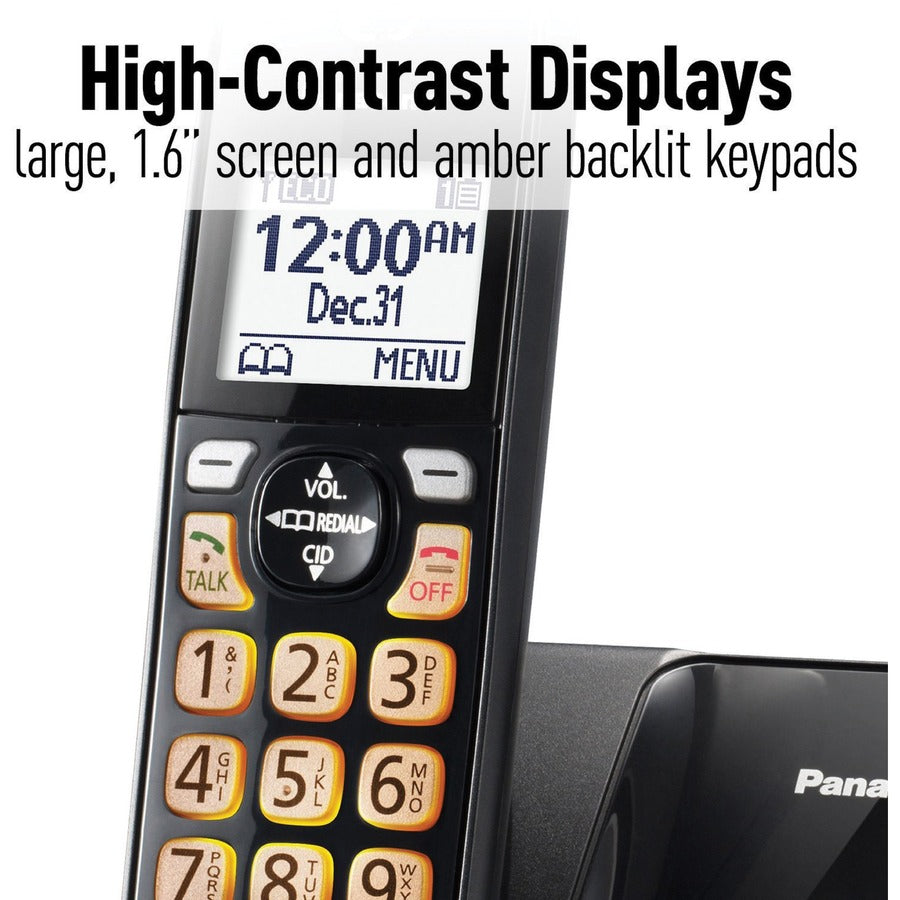 1HS Cordless Telephone in black KX-TGD510B