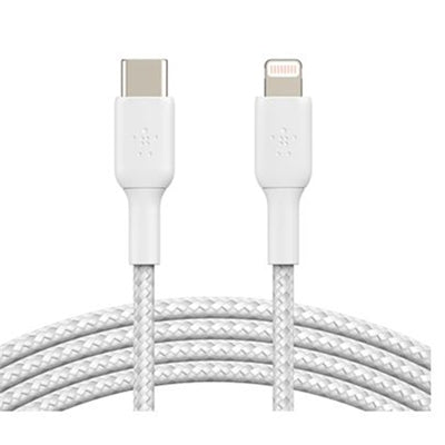 1M Braided USBC Ltng Cbl Wht