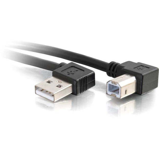 1M Usb 2.0 Right Angle A/B Cable - Black (3.3Ft)