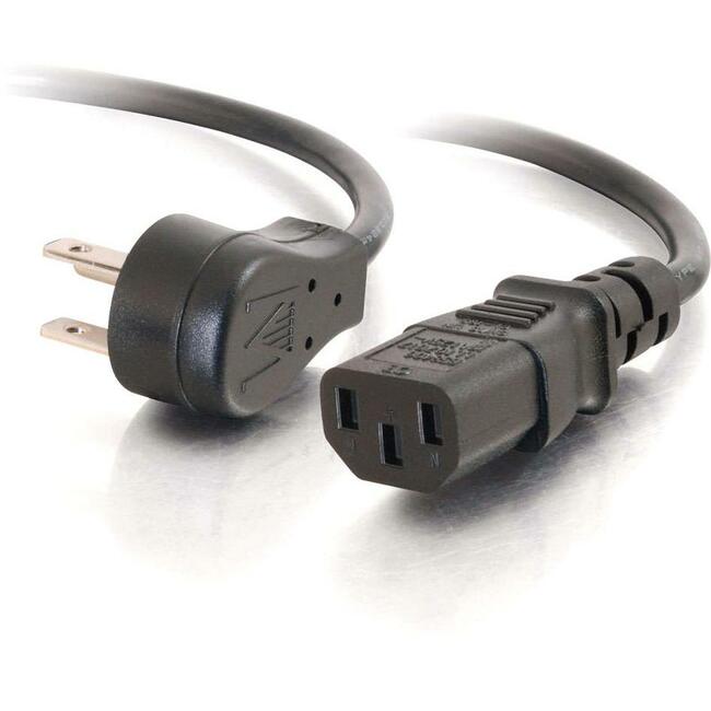 1.5Ft 18 Awg Universal Flat Panel Power Cord (Nema 5-15P To Iec320C13) (Taa Comp
