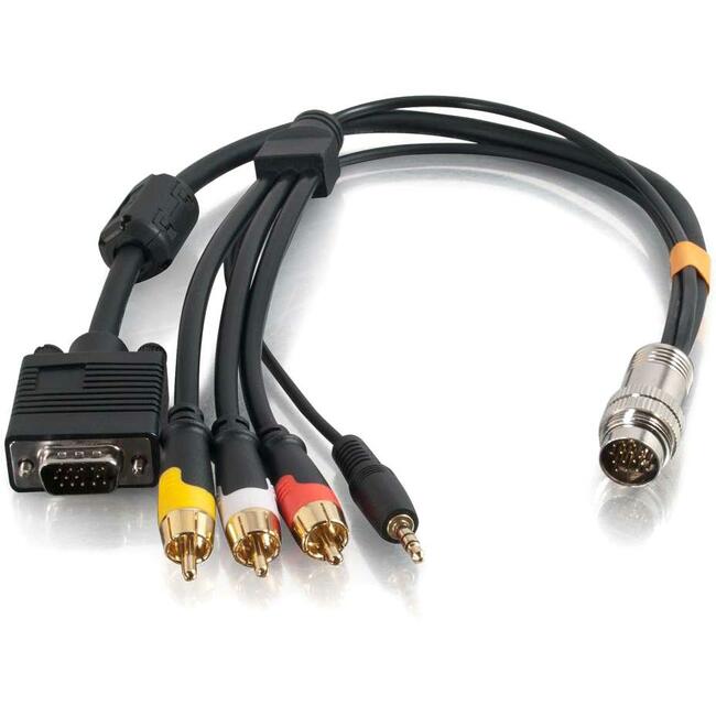 1.5Ft Rapidrun&Reg; Vga (Hd15) + 3.5Mm + Composite Video + Stereo Audio Flying L
