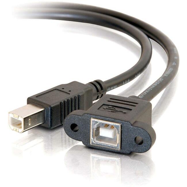 1.5Ft Usb 2.0 Bf To Bm Panel Mount Cable
