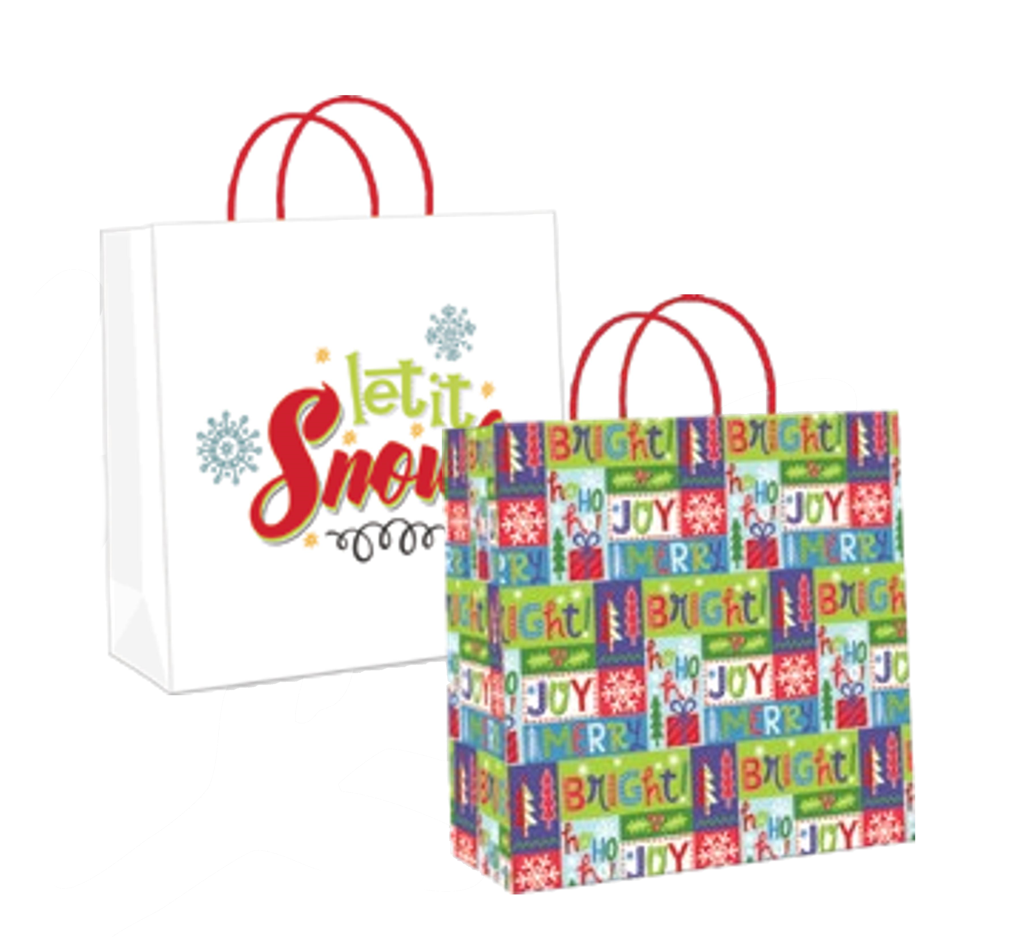 2 Pack Large Kraft Gift Bags -