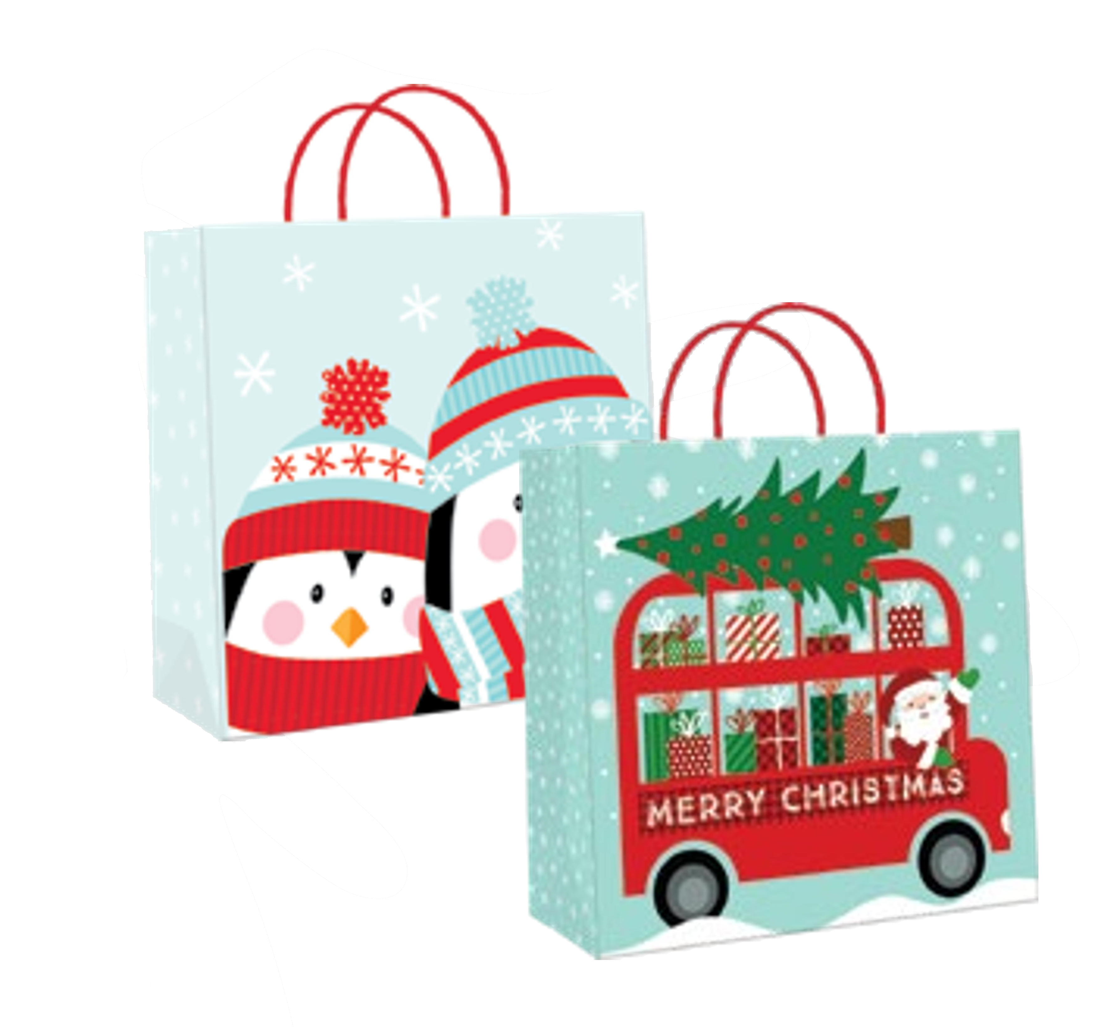 2 Pack Large Kraft Gift Bags -