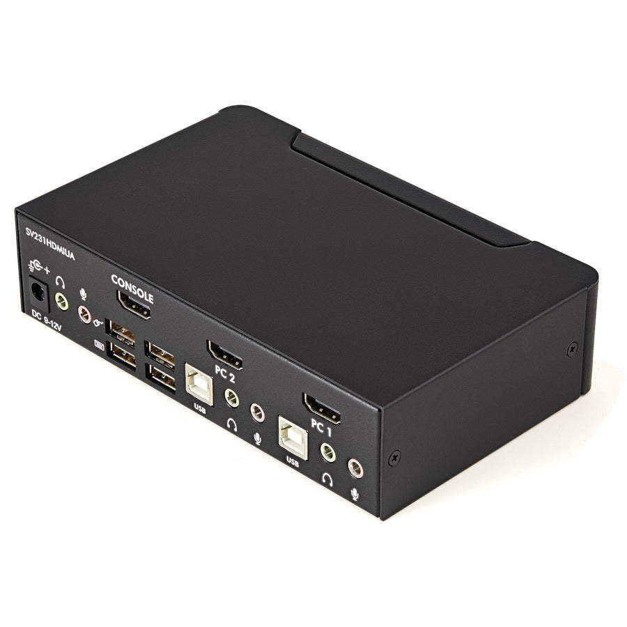 2 Port USB HDMI KVM Switch Audio Hub - Desktop Computer Control | StarTech.com SV231HDMIUA