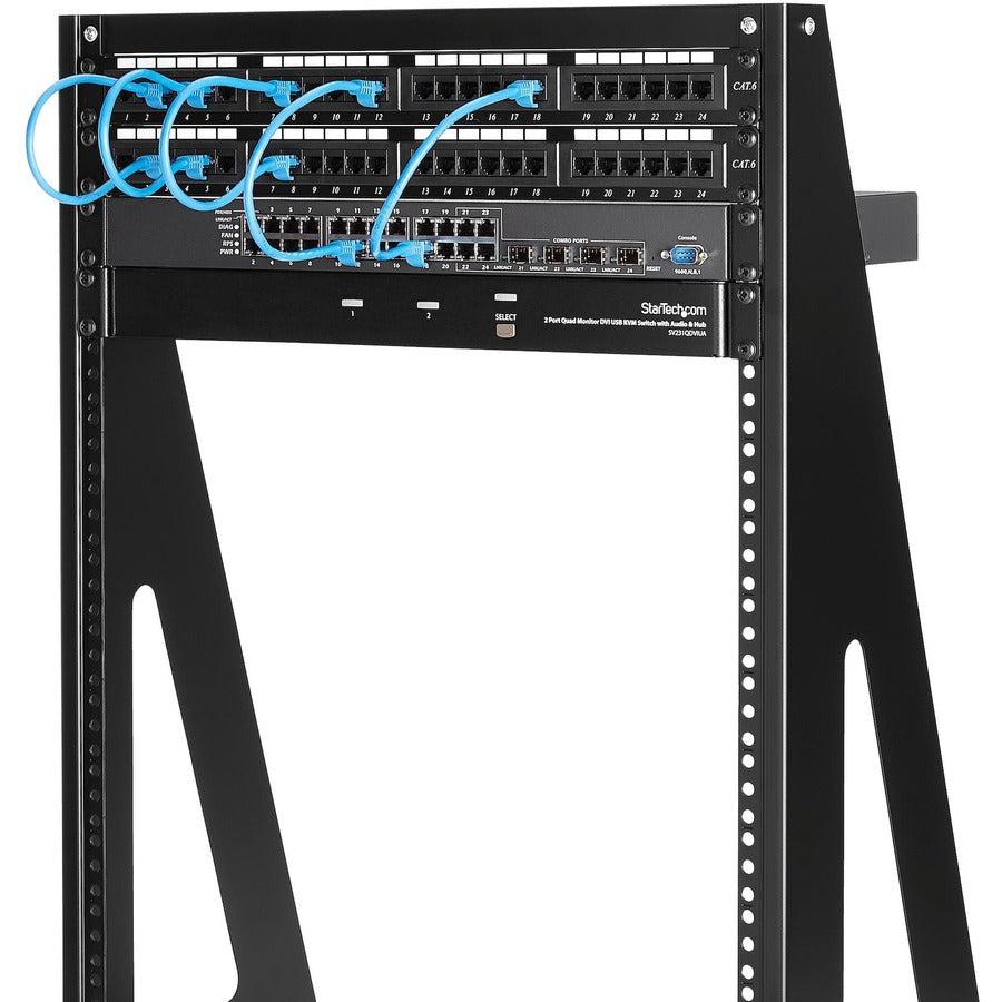2-Post 16U Heavy-Duty Desktop Server Rack, Small Open Frame 2POSTRACK16