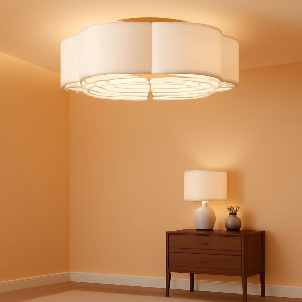 20 Inch Enclosed Boho Ceiling Fan With Integrated Light