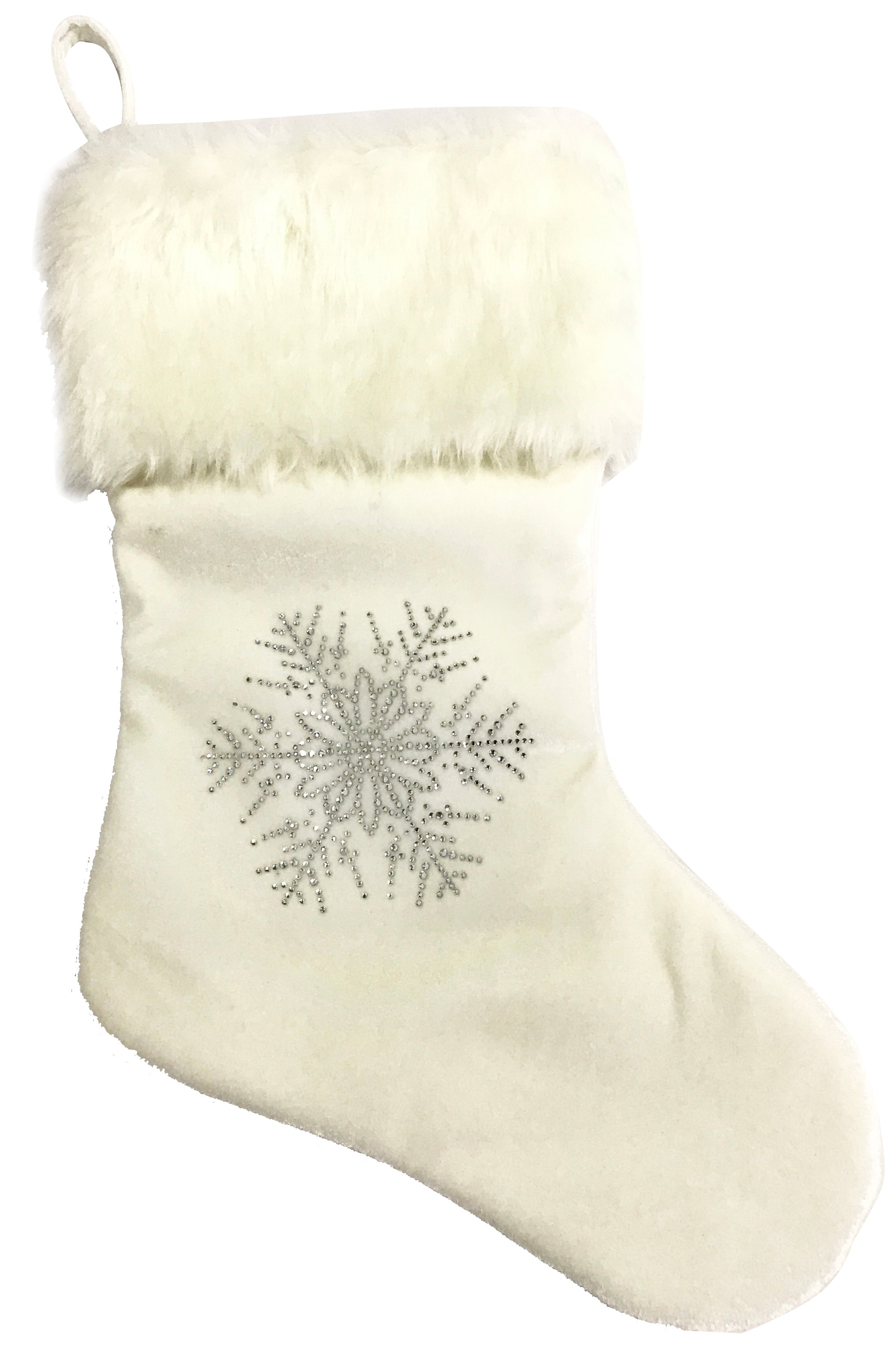 20 Inch Sequin Snowflake Stocking