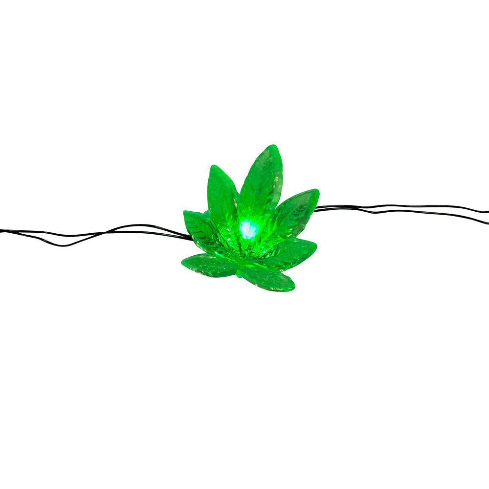20-Light Battery-Operated LED Cannabis Fairie String Lights