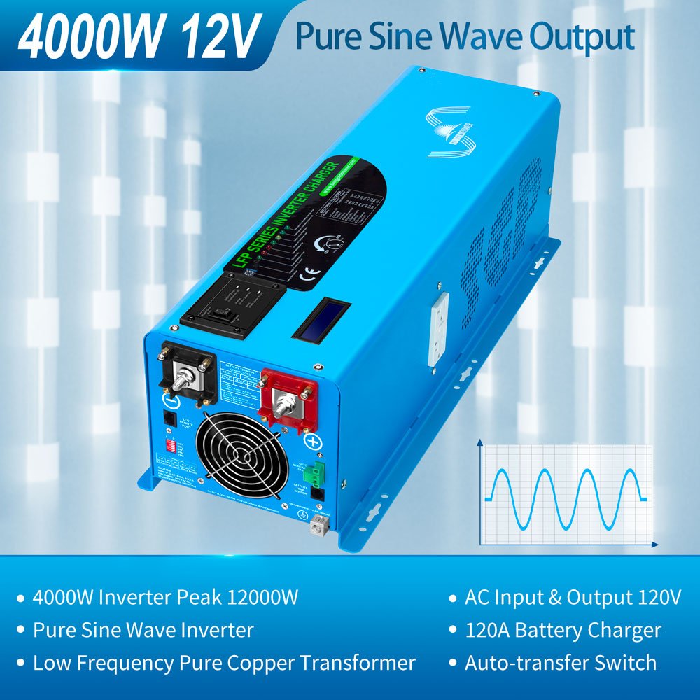2000W/ 3000W/ 4000W DC 12V Pure Sine Wave Inverter With Charger