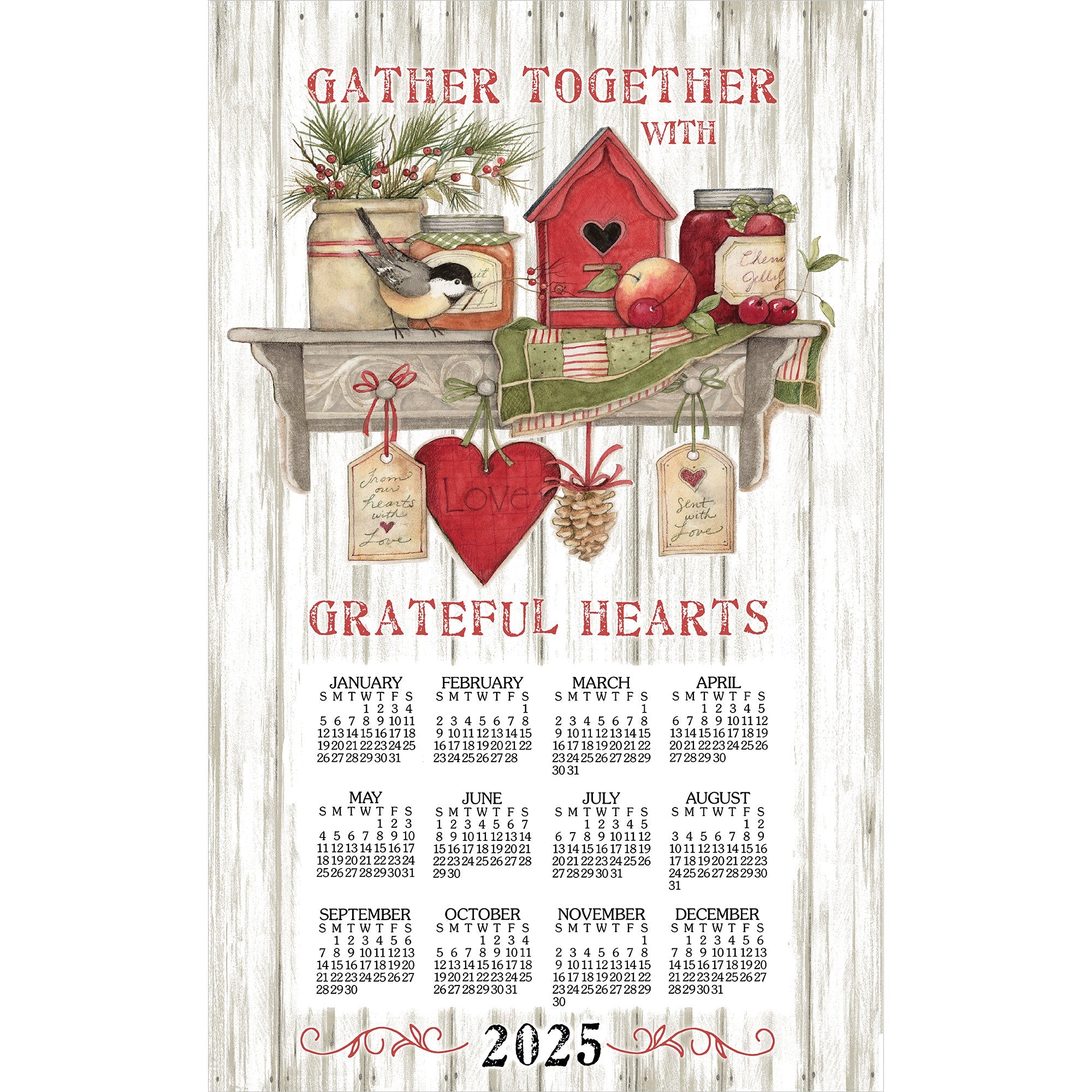 2025 Linen Calendar Towel - Kitchen Sentiments