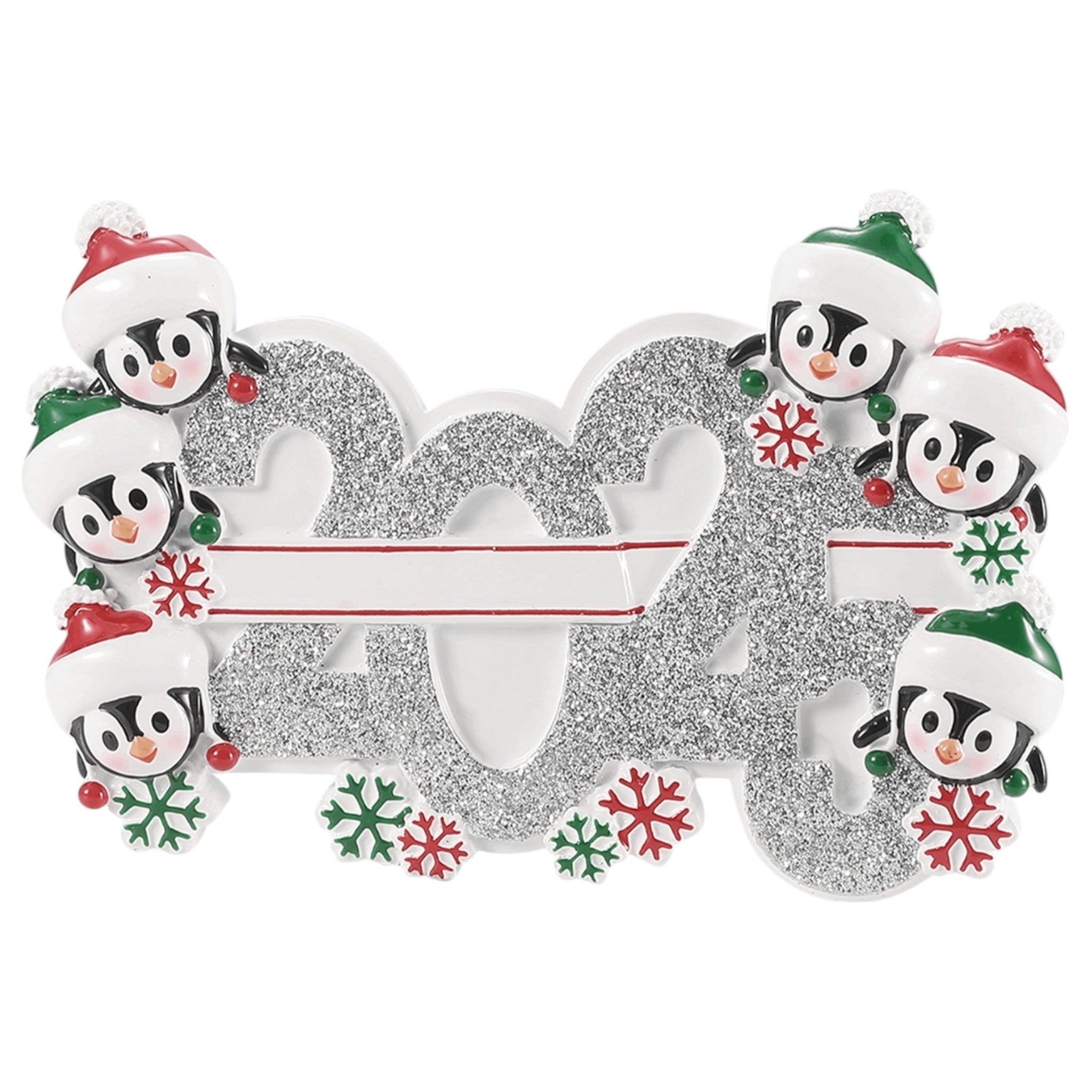 2025 Penguin Family of 6 Ornament
