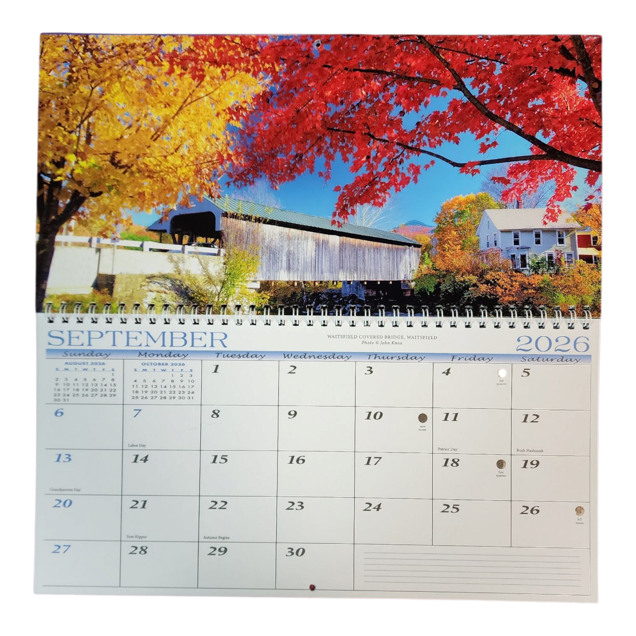 2026 Covered Bridges Panoramic Wall Calendar