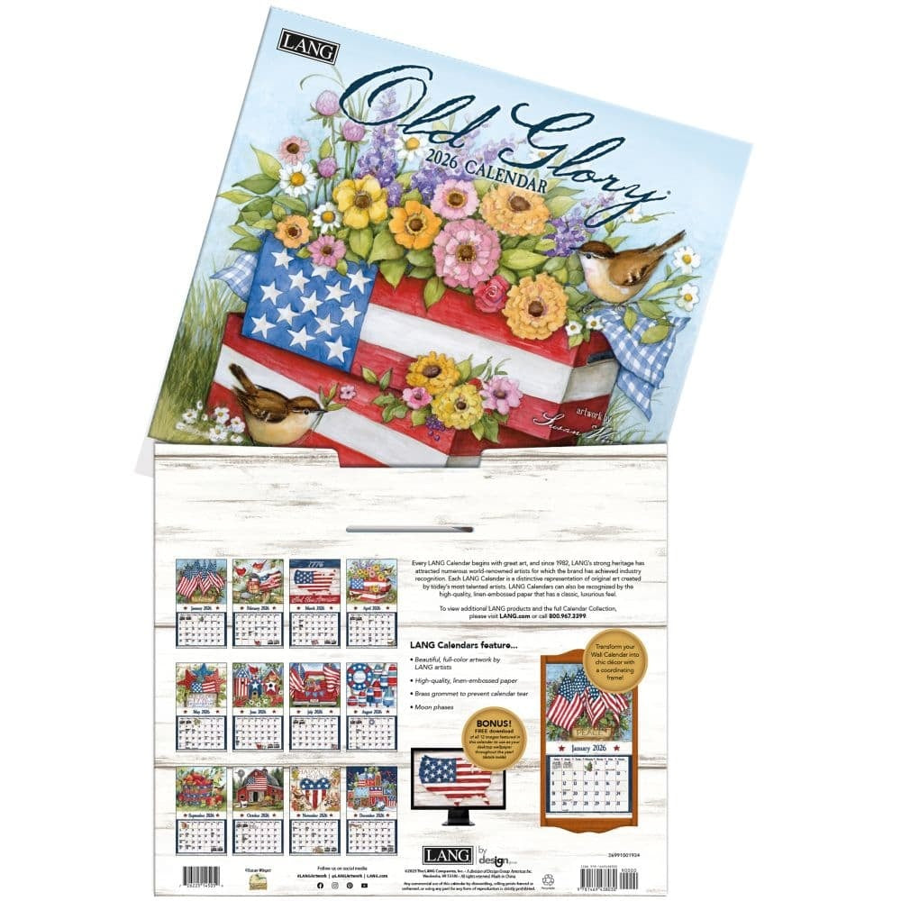 2026 Old Glory Wall Calendar