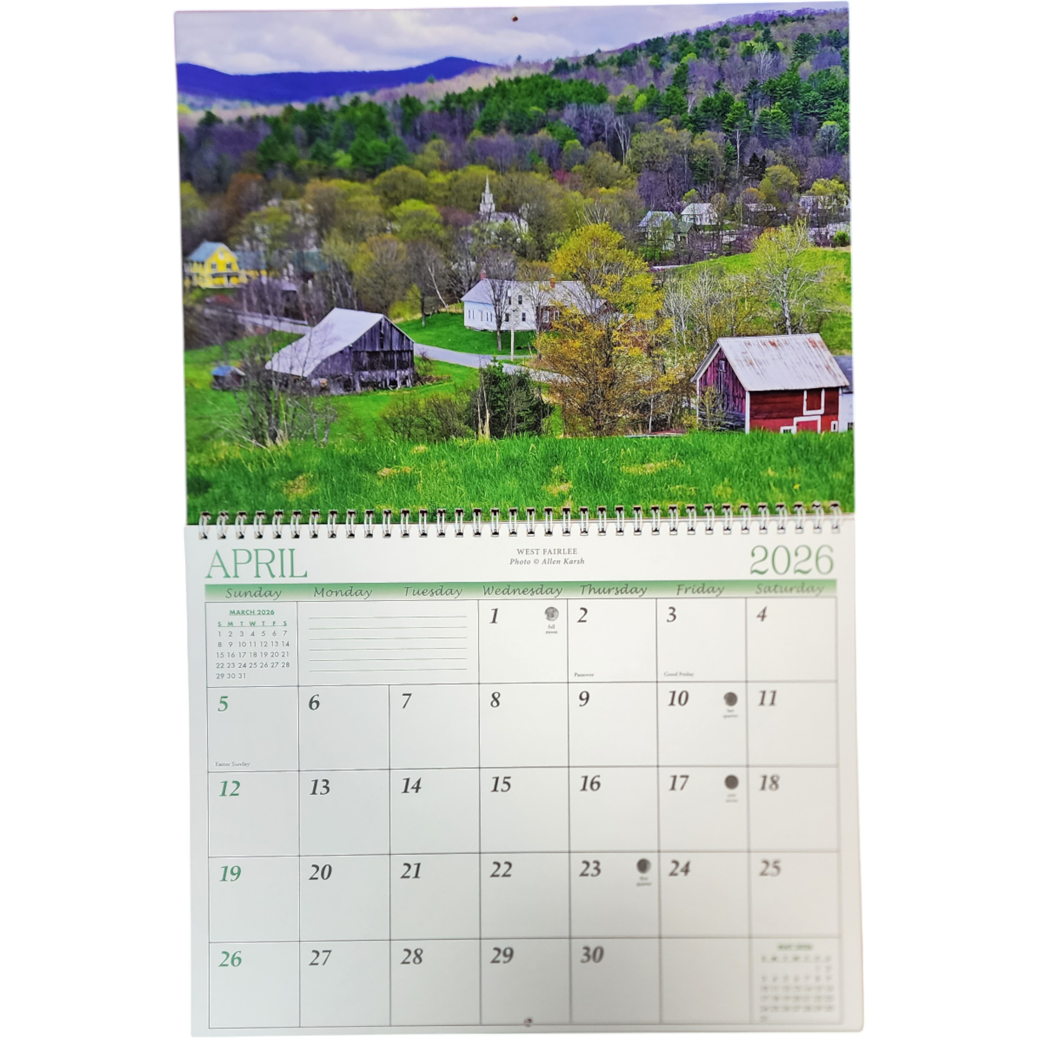 2026 Scenic Vermont Calendar