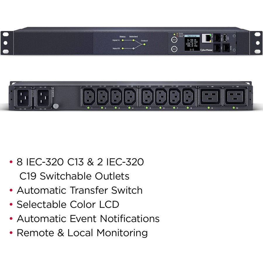 CyberPower ATS PDU44006 10-Outlets PDU