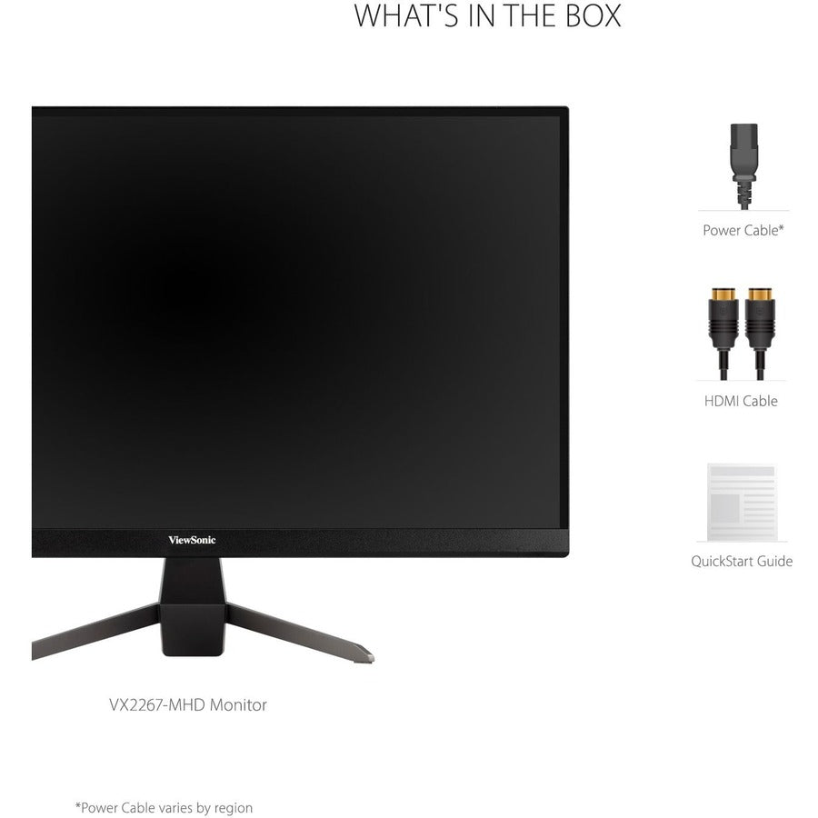 22" 1080P 1Ms 75Hz Freesync Monitor With Hdmi, Dp, And Vga