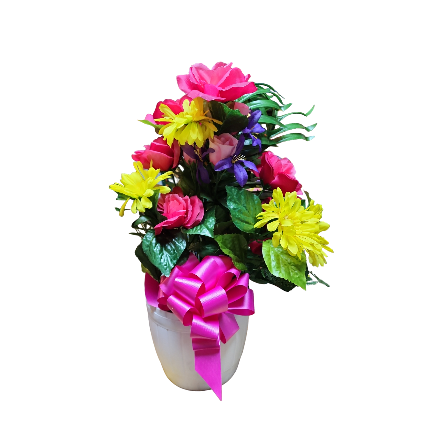 22" Potted Floral Basket -