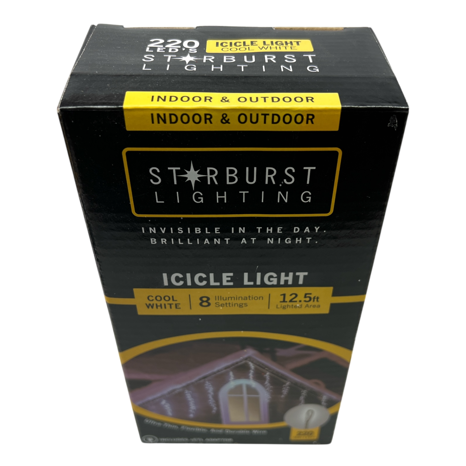 220-Light Starburst Cool White LED Icicle Light Set