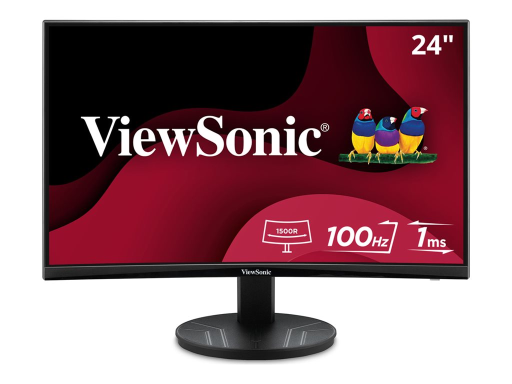 24 Inch Curved Monitor - ViewSonic VA2416C Full HD Business Display | Tecisoft