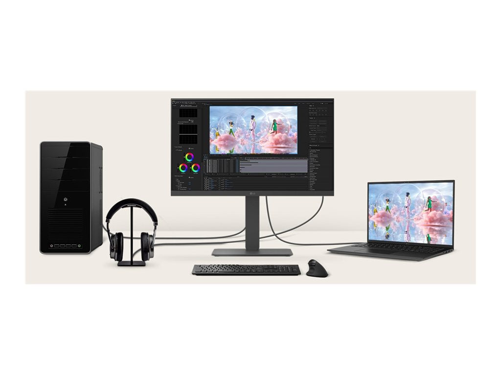 24 Inch Full HD IPS Monitor USB-C - LG 24BA650 Business Display | Tecisoft 24BA650-B