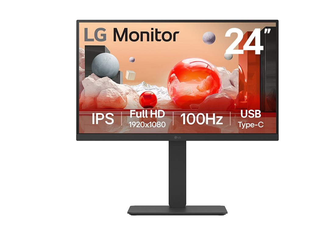 24 Inch Full HD IPS Monitor USB-C - LG 24BA650 Business Display | Tecisoft 24BA650-B