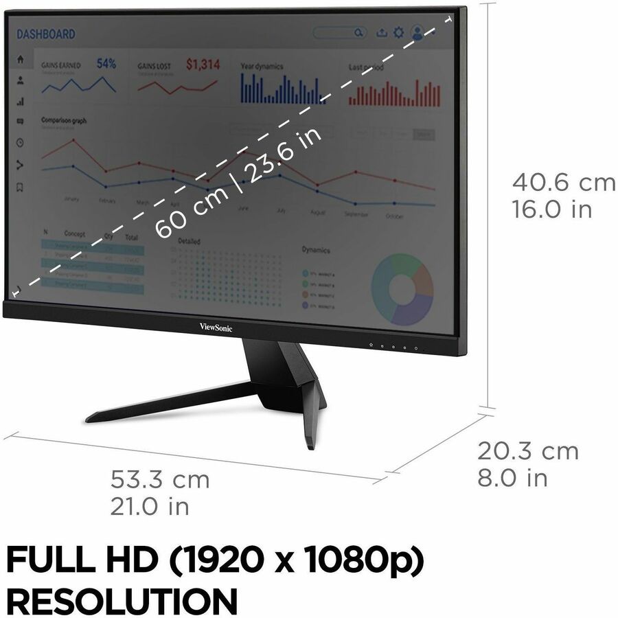 24 Inch IPS Monitor with USB-C - ViewSonic VX2467U | Tecisoft