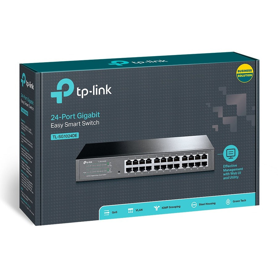 24 Port Gigabit Easy Smart Switch VLAN QoS - TP-LINK TL-SG1024DE | TecSoft