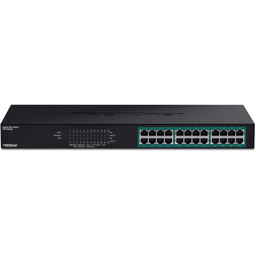 24-Port Gigabit PoE+ Switch - Unmanaged Network Switch | TRENDnet TPE-TG240G