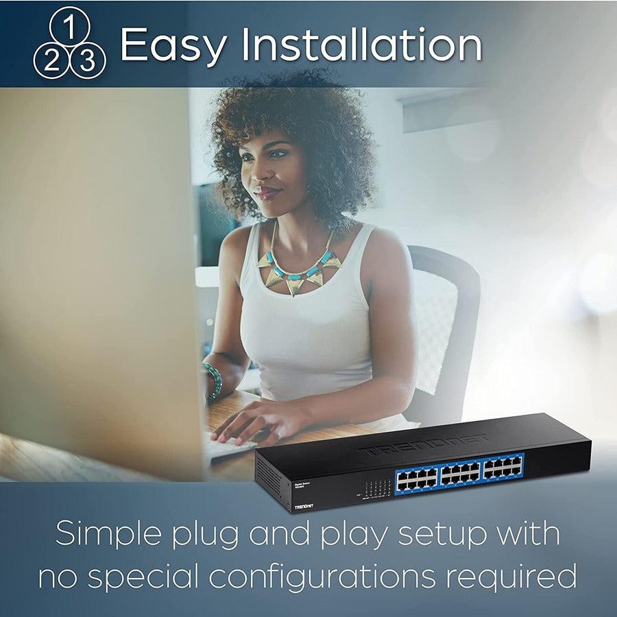 24-Port Gigabit Switch - Enterprise Rackmount Solution | TRENDnet TEG-S25