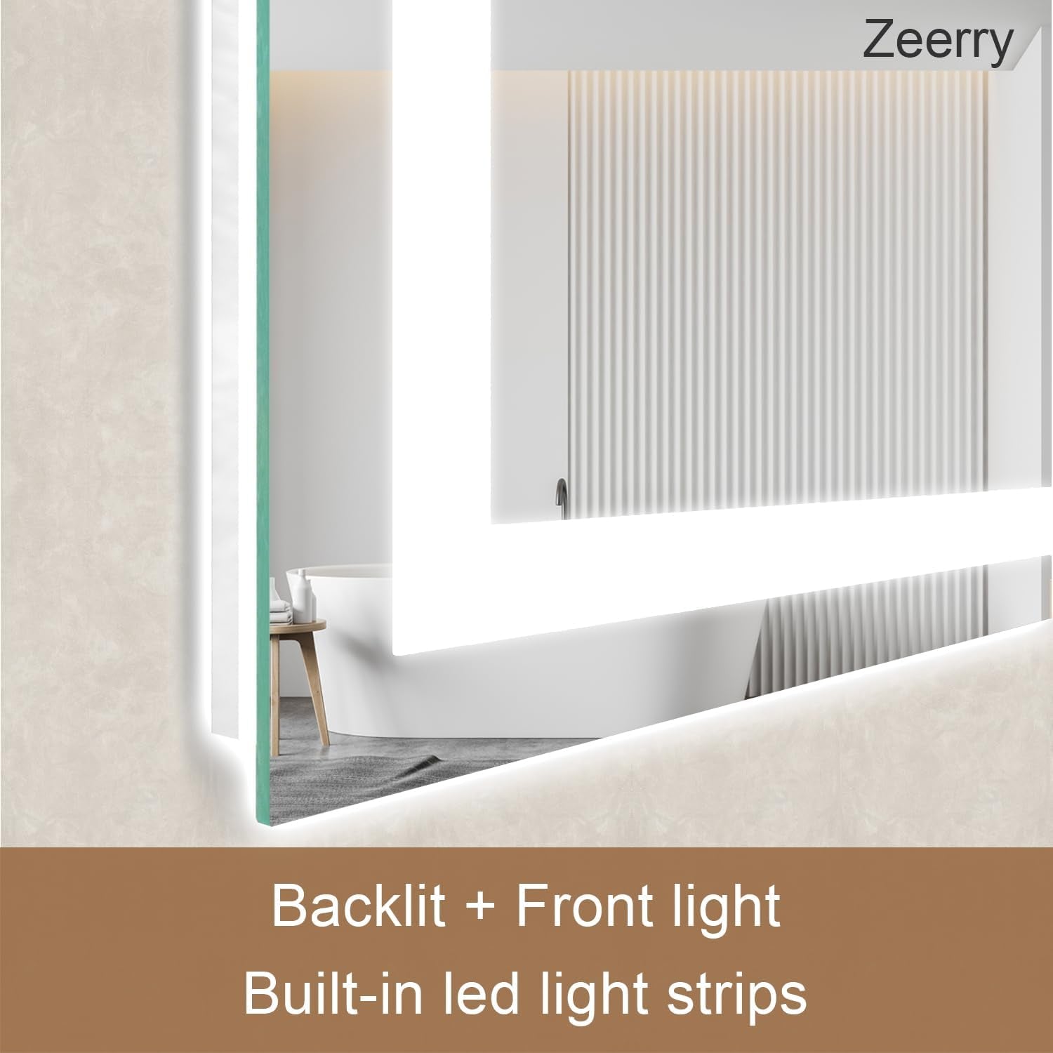 24 x 32 Inch LED Bathroom Mirror Anti Fog Dimmable
