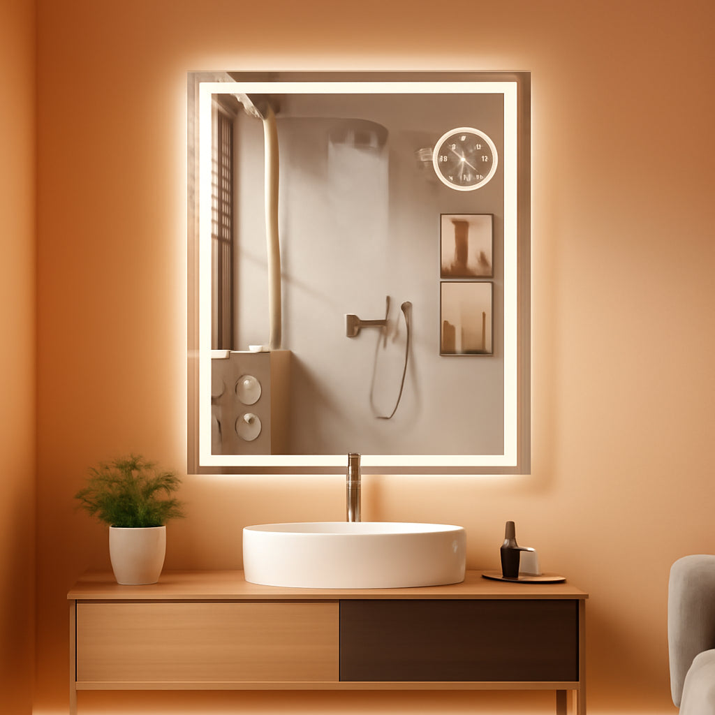 24 x 32 Inch LED Bathroom Mirror Anti Fog Dimmable