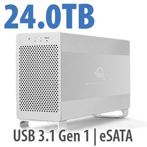 24.0TB OWC Mercury Elite Pro Dual Two-Drive RAID USB 3.2 (5Gb/s) + eSATA External