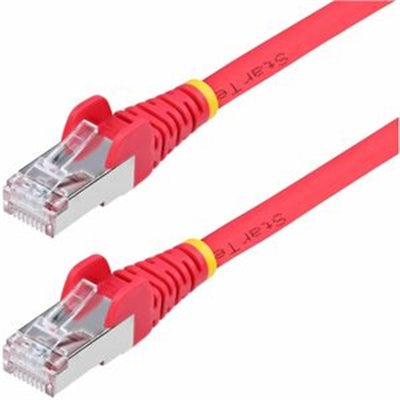 25FT RED CAT6A ETHERNET CABLE, SNAGLESS RJ45, 10G, 100W POE, S/FTP, LSZH, 27AWG